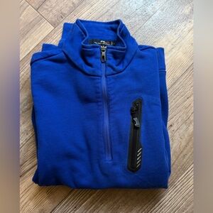 RLX Ralph Lauren Men Royal Blue 1/4 Zip Sweater. Size Small
